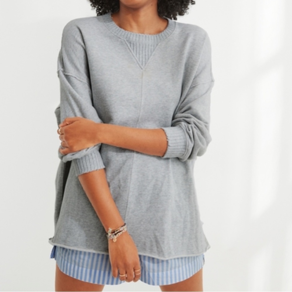 aerie american eagle down to earth crewneck oversized